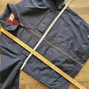 Five Four Lennox Lightweight Zip Up Jacket, L, Navy w/Burgundy Lining